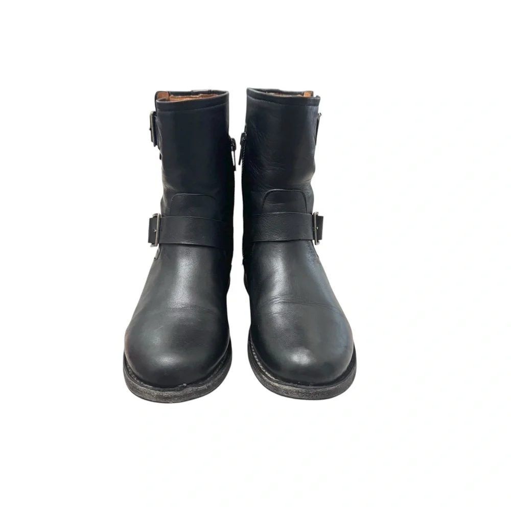 Frye Vicky Engineer Black Leather Boots Women’s Sz‎ 7.5